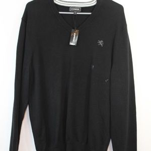 Express Pullover Sweater Long Sleeve Black Size L